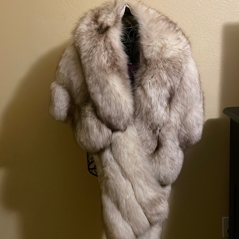 Vintage silver fox wrap